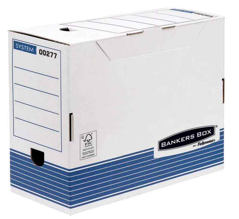 System transfer archiefdoos, ft A4, rug van 15 cm, blauw by Bankers Box – product photo