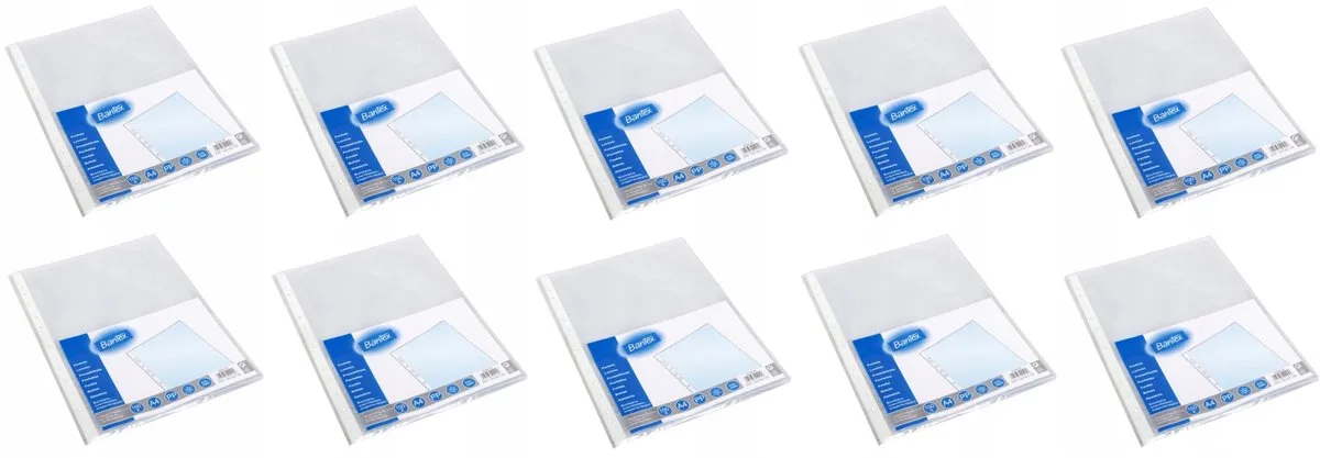 A4 Kristal Transparant Documenthoezen 1000 stuks från Bantex i Transparent – produktbild