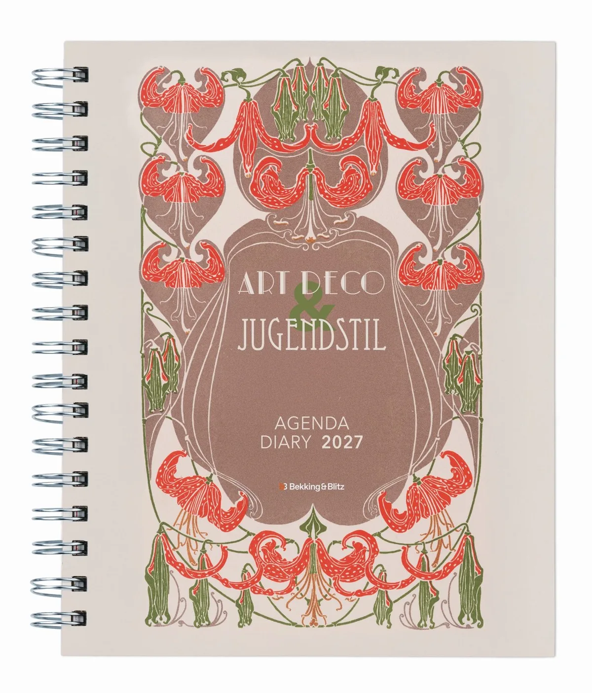 Art Deco en Jugendstil Weekagenda 2027 fra Bekking & Blitz i Rød – produktbillede