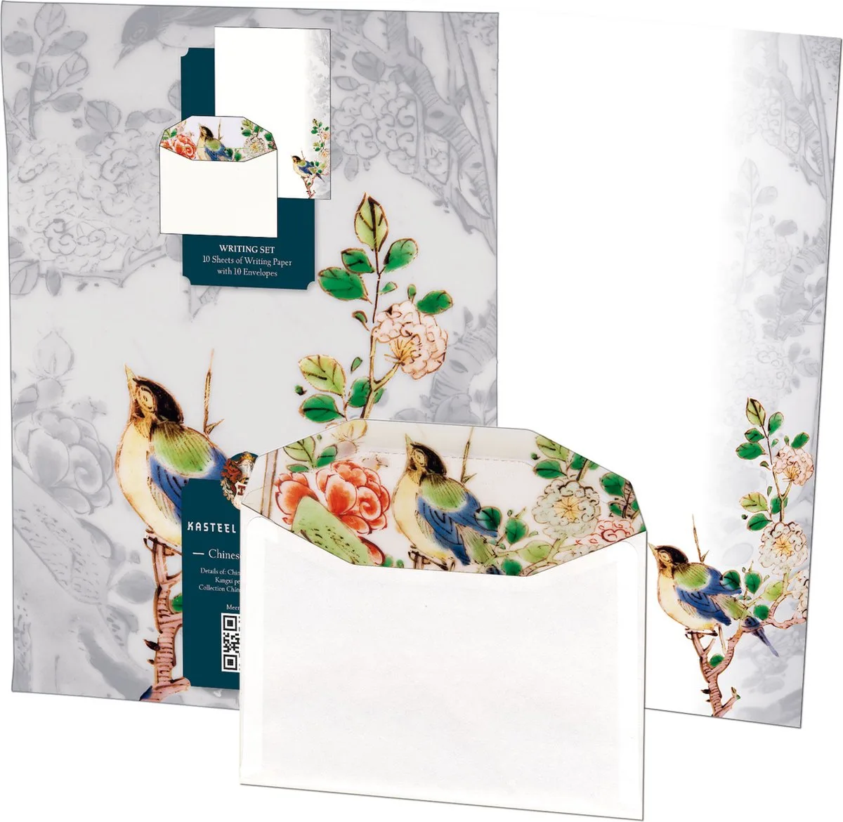 Briefpapier - 10 vellen briefpapier - Inclusief enveloppen – Kunst – Uniek design – Chinees porselein - Chinese Porcelain - Kasteel De Haar Haarzuilens fra Bekking & Blitz i Flerfarvet – produktbillede