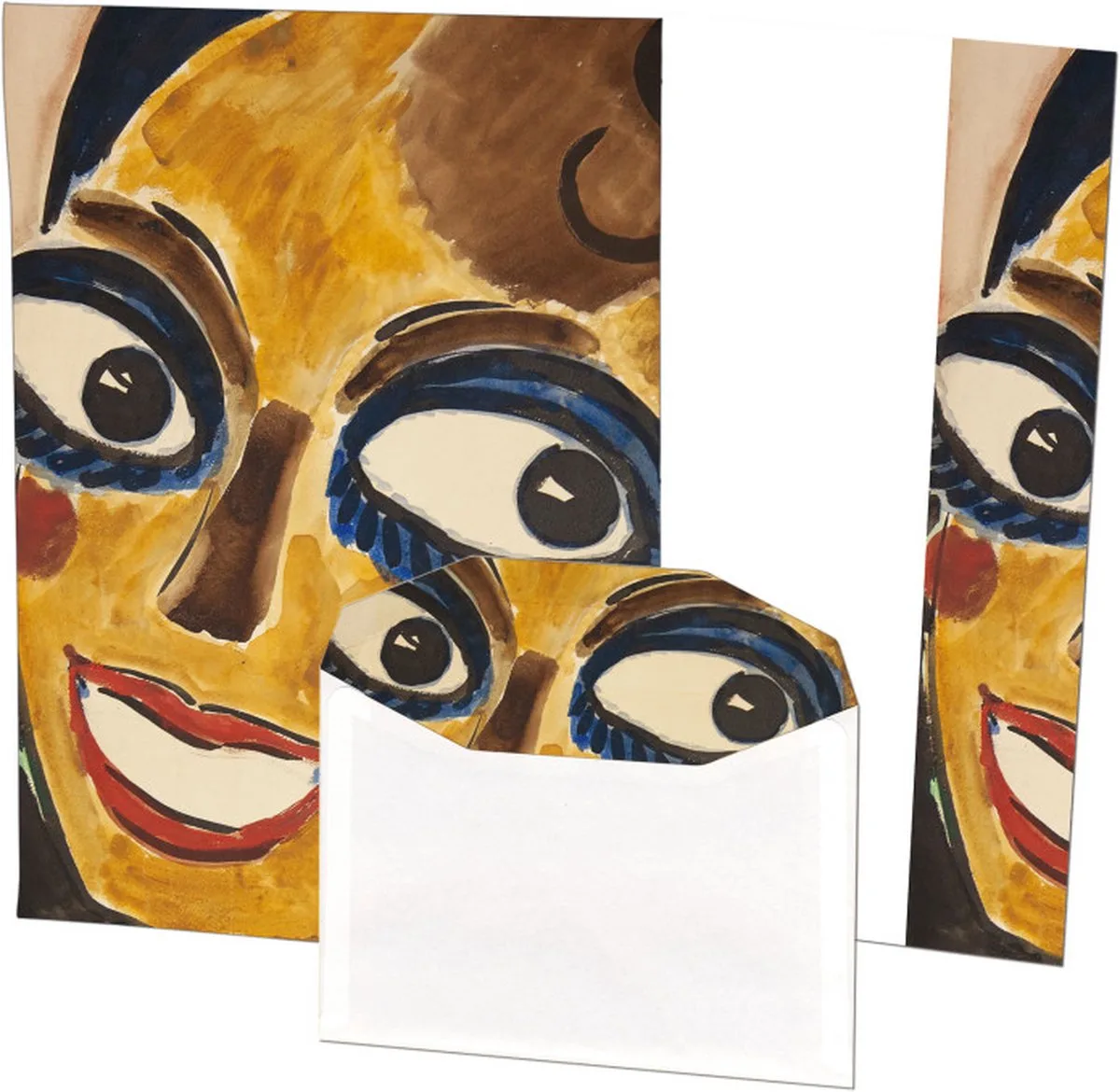 Briefpapier met enveloppen: Josephine Baker, Kees van Dongen, Singer Laren från Bekking & Blitz i Flerfärgad – produktbild