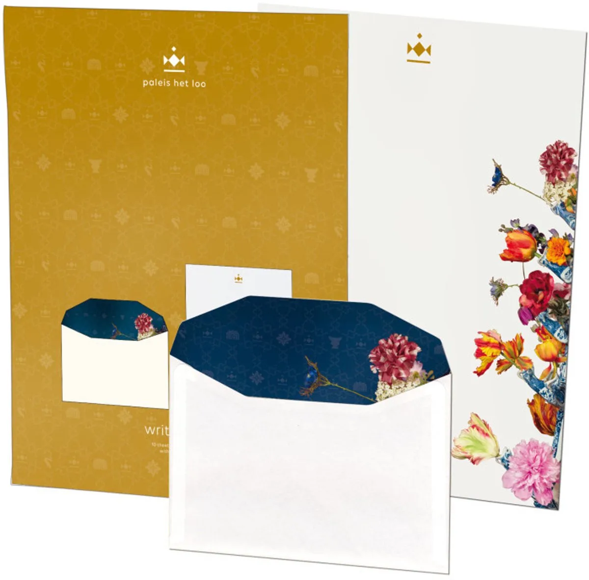 Briefpapier met enveloppen: Tulpenvaas, Paleis Het Loo fra Bekking & Blitz i Flerfarvet – produktbillede