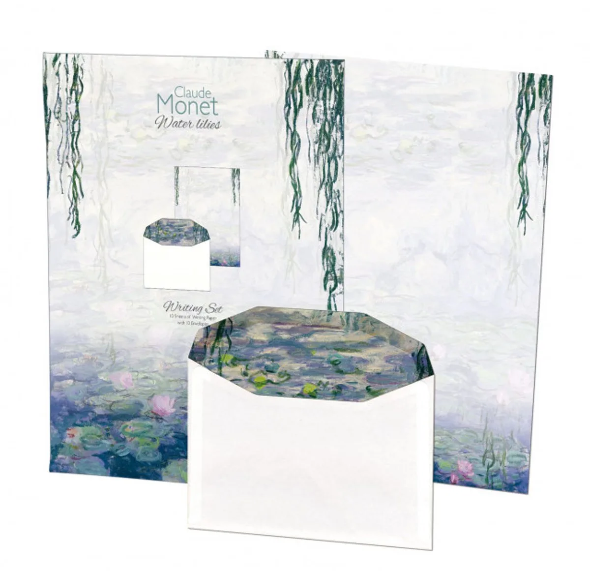 Briefpapier met enveloppen: Water Lilies, Claude Monet fra Bekking & Blitz i Flerfarvet – produktbillede