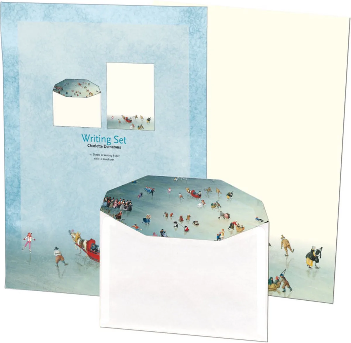 Briefpapier met enveloppen: Winter, Charlotte Dematons fra Bekking & Blitz i Flerfarvet – produktbillede