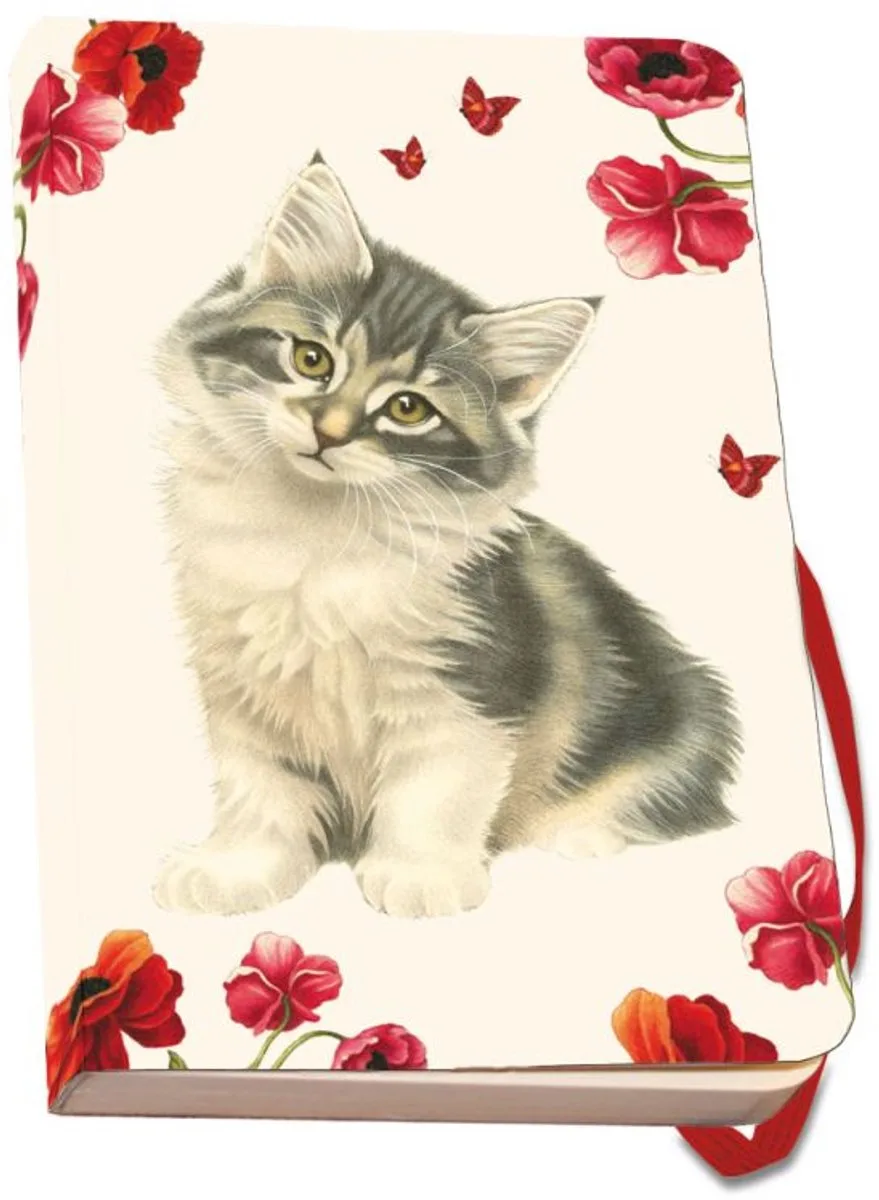 Franciens Katten Notitieboek A6 Kittens & Poppies fra Bekking & Blitz i Grå – produktbillede