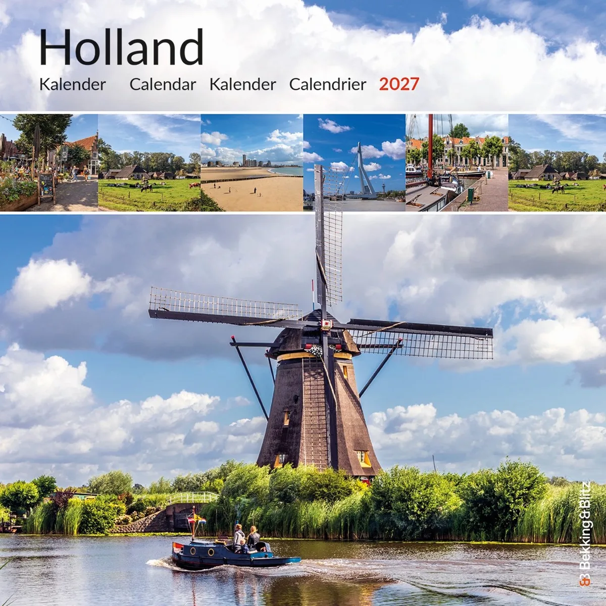 Holland Mini Kalender 2027 fra Bekking & Blitz i Flerfarvet – produktbillede