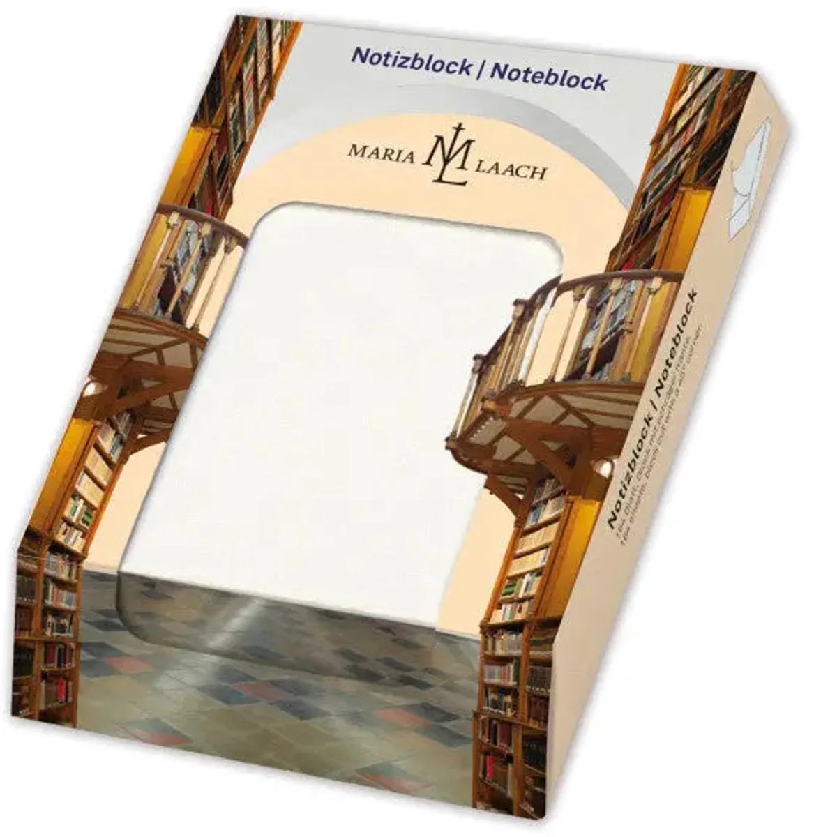 Memo blocnote - die kloosterbibliothek- maria laach fra Bekking & Blitz i Hvid – produktbillede