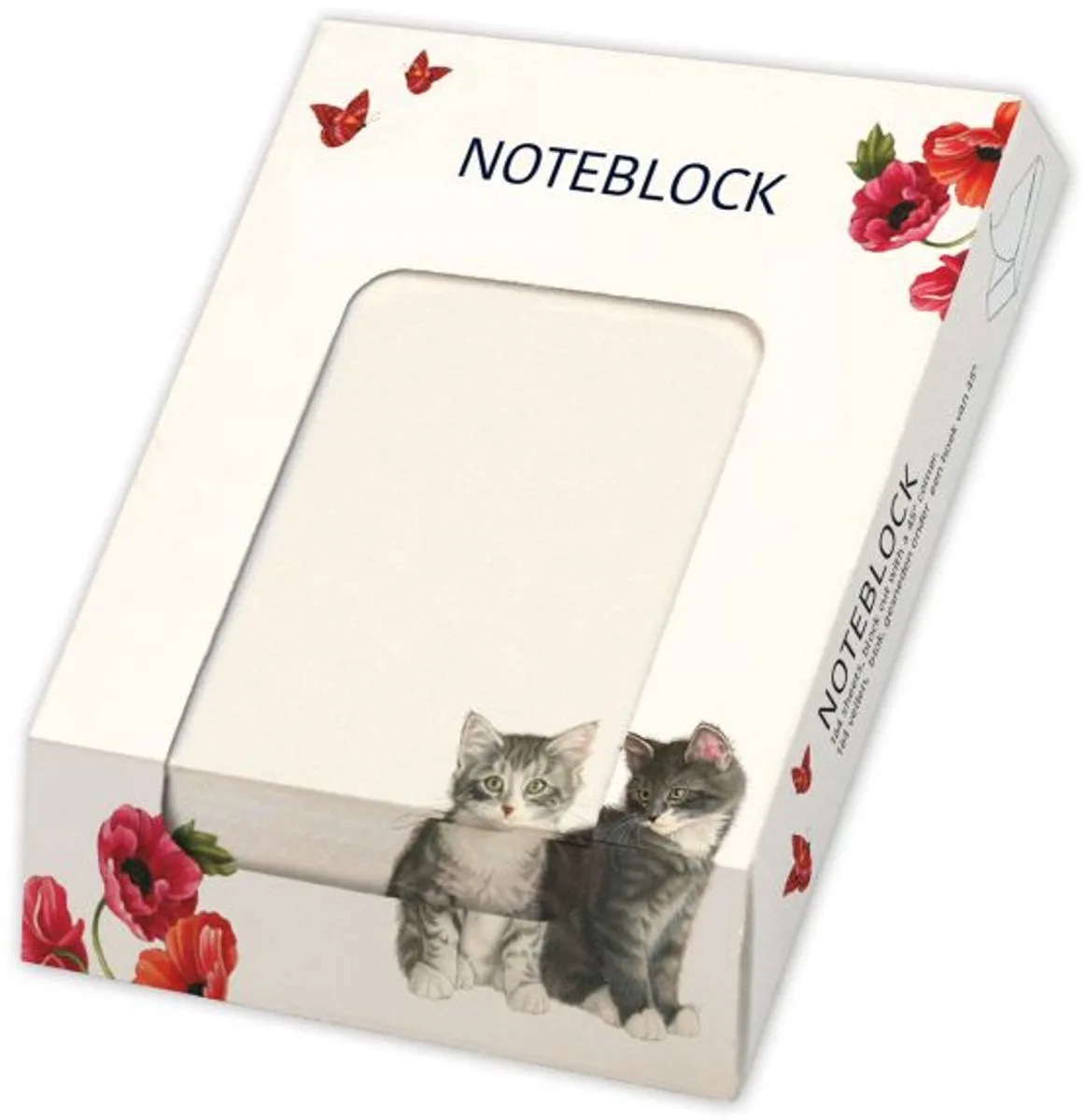 Memo blocnote: Franciens Kittens & Poppies, Francien van Westering fra Bekking & Blitz i Flerfarvet – produktbillede
