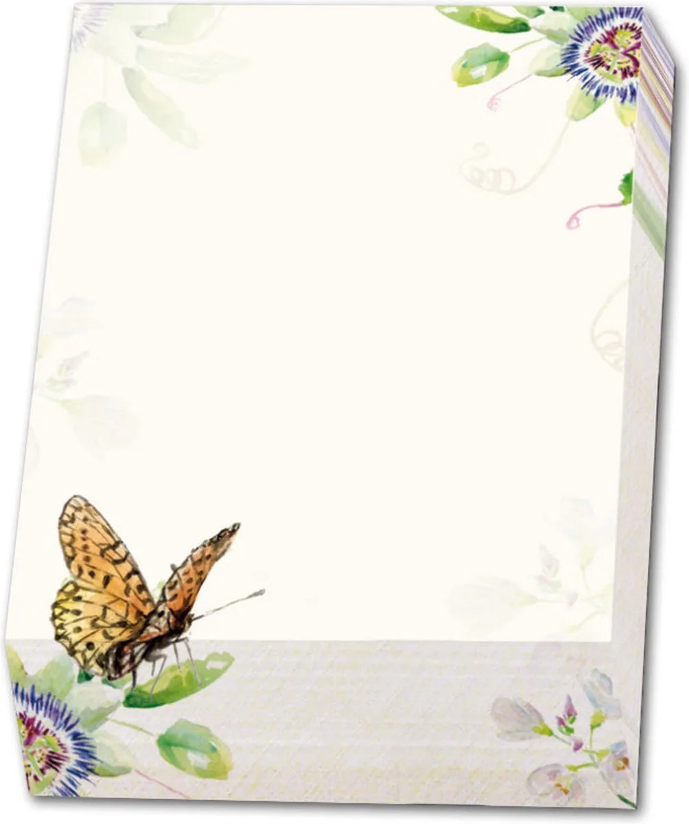 Memo blocnote: Passion for Butterflies, Michelle Dujardin fra Bekking & Blitz i Flerfarvet – produktbillede