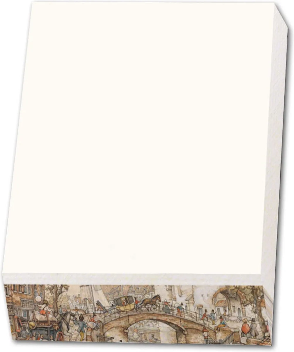 Memo blocnote: Stadsgezicht, Anton Pieck fra Bekking & Blitz i Flerfarvet – produktbillede