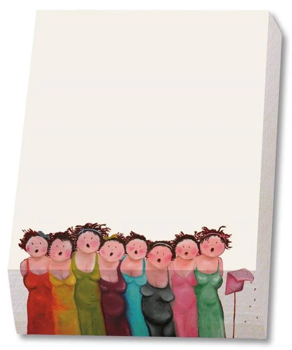 Memo blocnote: Uit volle borst, Judith Stam fra Bekking & Blitz i Flerfarvet – produktbillede