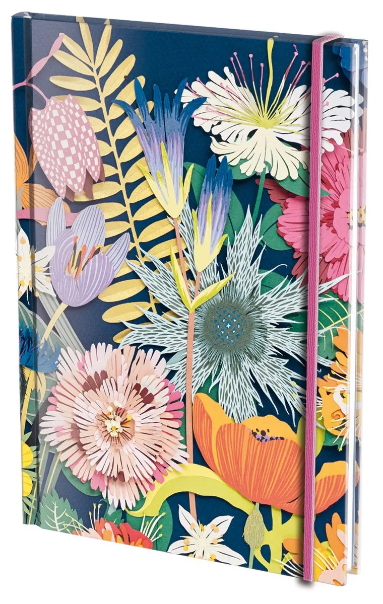 Notitieboek - A5 formaat - Kunst - Papierknipkunst - Paper creations - Geertje Aalders - Bloemen fra Bekking & Blitz i Flerfarvet – produktbillede