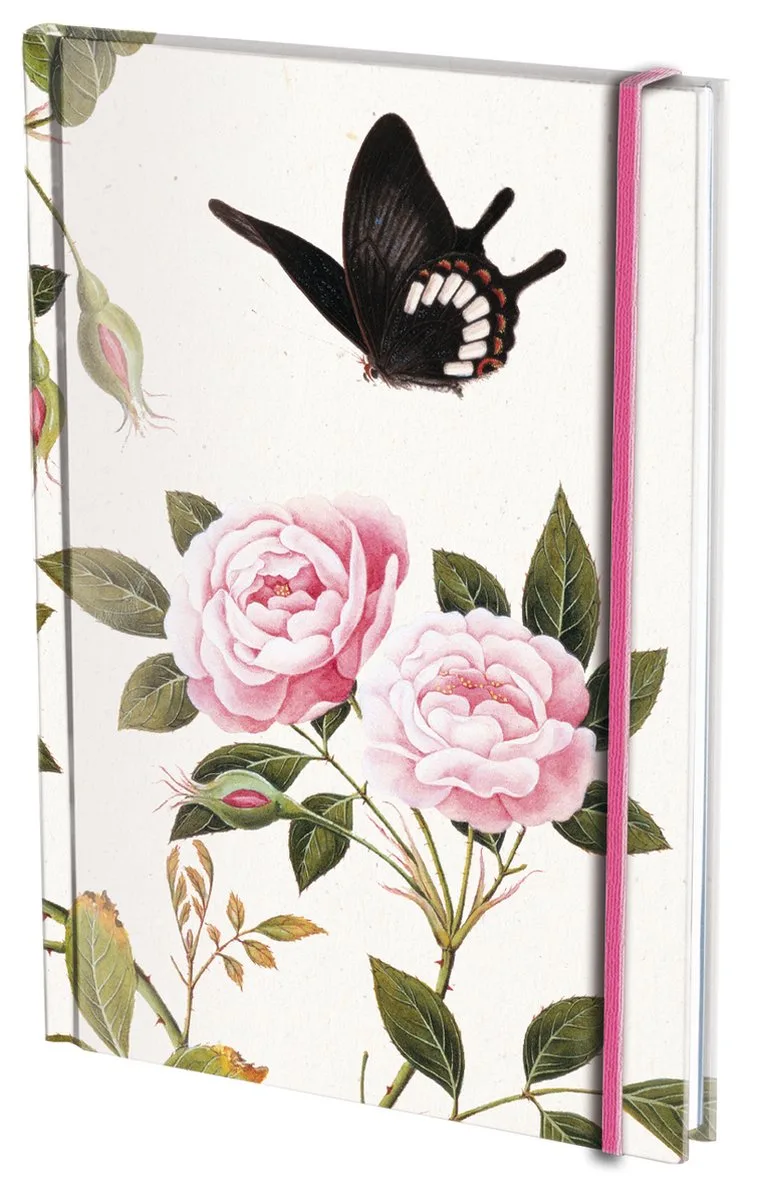 Notitieboek - A5 formaat - Met opbergvak - Kunst - Museum kunst - Rozen in bloei en in de knop - Roses in bud and bloom - The Fitzwilliam Museum Cambridge fra Bekking & Blitz i Flerfarvet – produktbillede