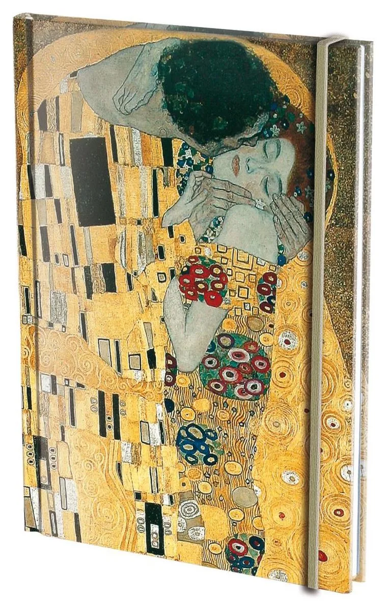 Notitieboek A5 , gebonden, Gustav klimt, de kus från Bekking & Blitz i Flerfärgad – produktbild
