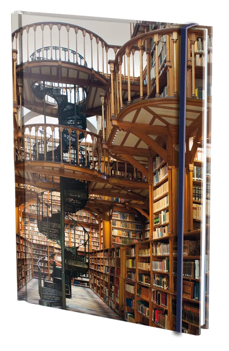 Notitieboek A5, harde kaft: Die Klosterbibliothek, Maria Laach fra Bekking & Blitz i Flerfarvet – produktbillede