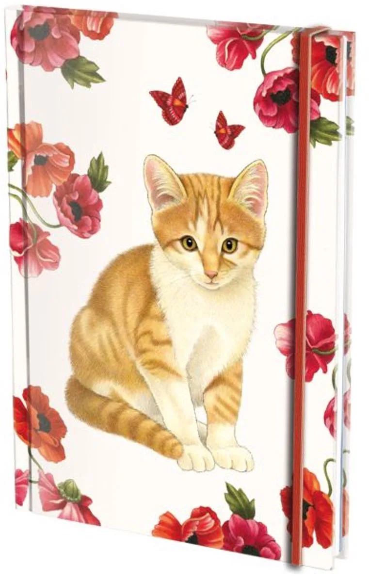 Notitieboek A5, harde kaft: Franciens Kittens & Poppies fra Bekking & Blitz i Flerfarvet – produktbillede