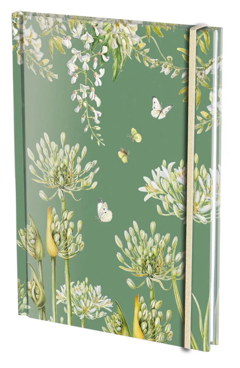 Notitieboek A5, harde kaft: White Elegance, Janneke Brinkman-Salentijn de Bekking & Blitz en Vert – photo produit