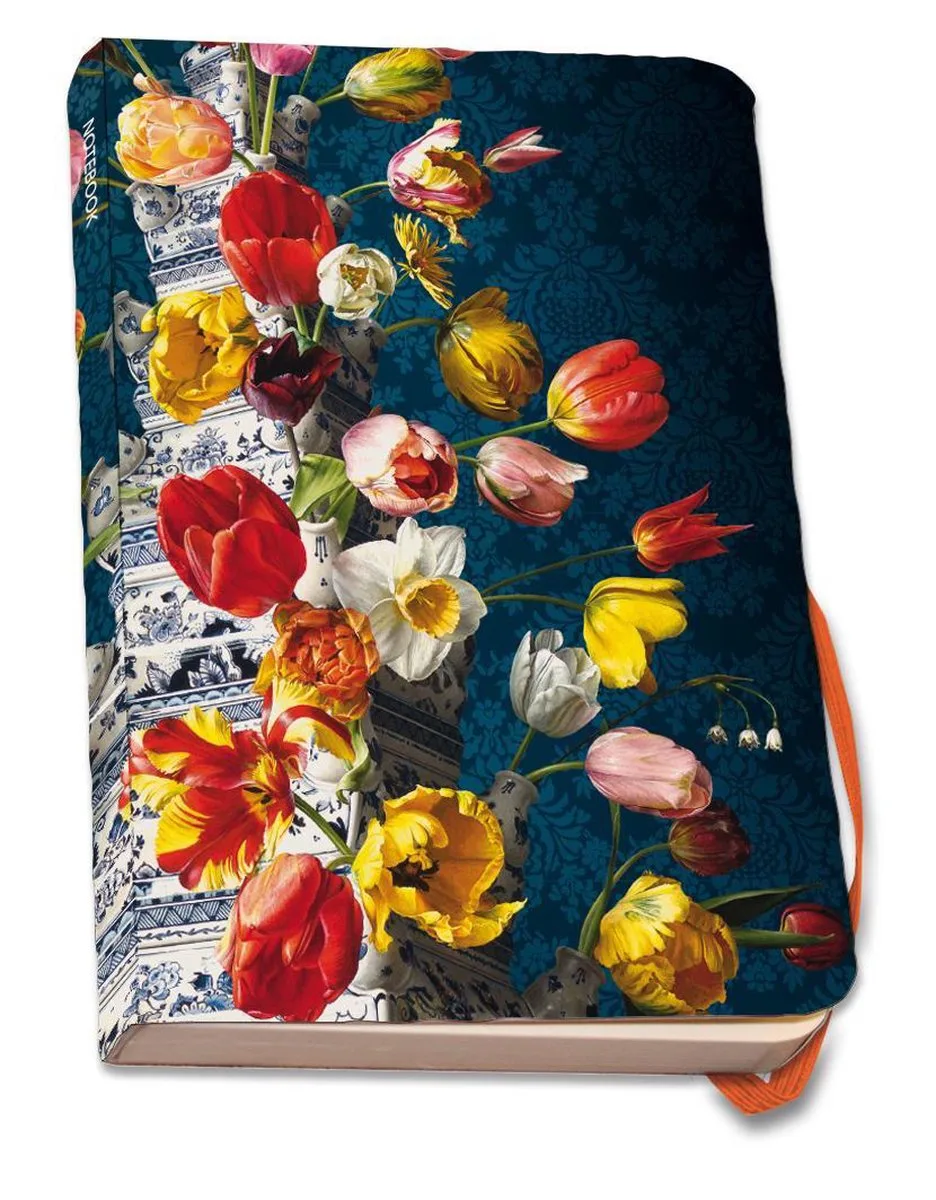 Notitieboek A5, zachte kaft: Bloemstilleven met Tulpenvaas, Roman Reisinger fra Bekking & Blitz i Multicolor 18 – produktbillede
