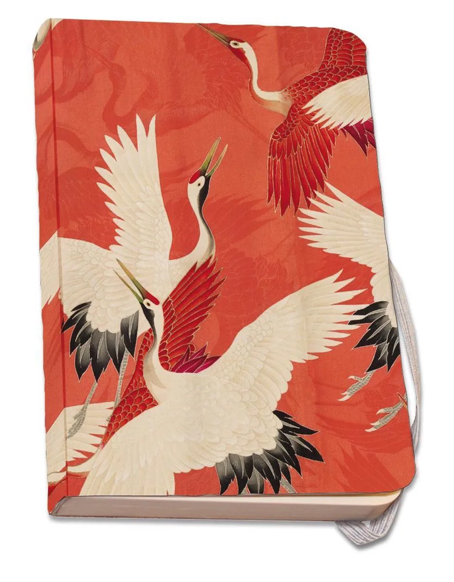 Notitieboek A6, zachte kaft: Woman haori with Red and White Cranes, Collection Rijksmuseum fra Bekking & Blitz i Flerfarvet – produktbillede