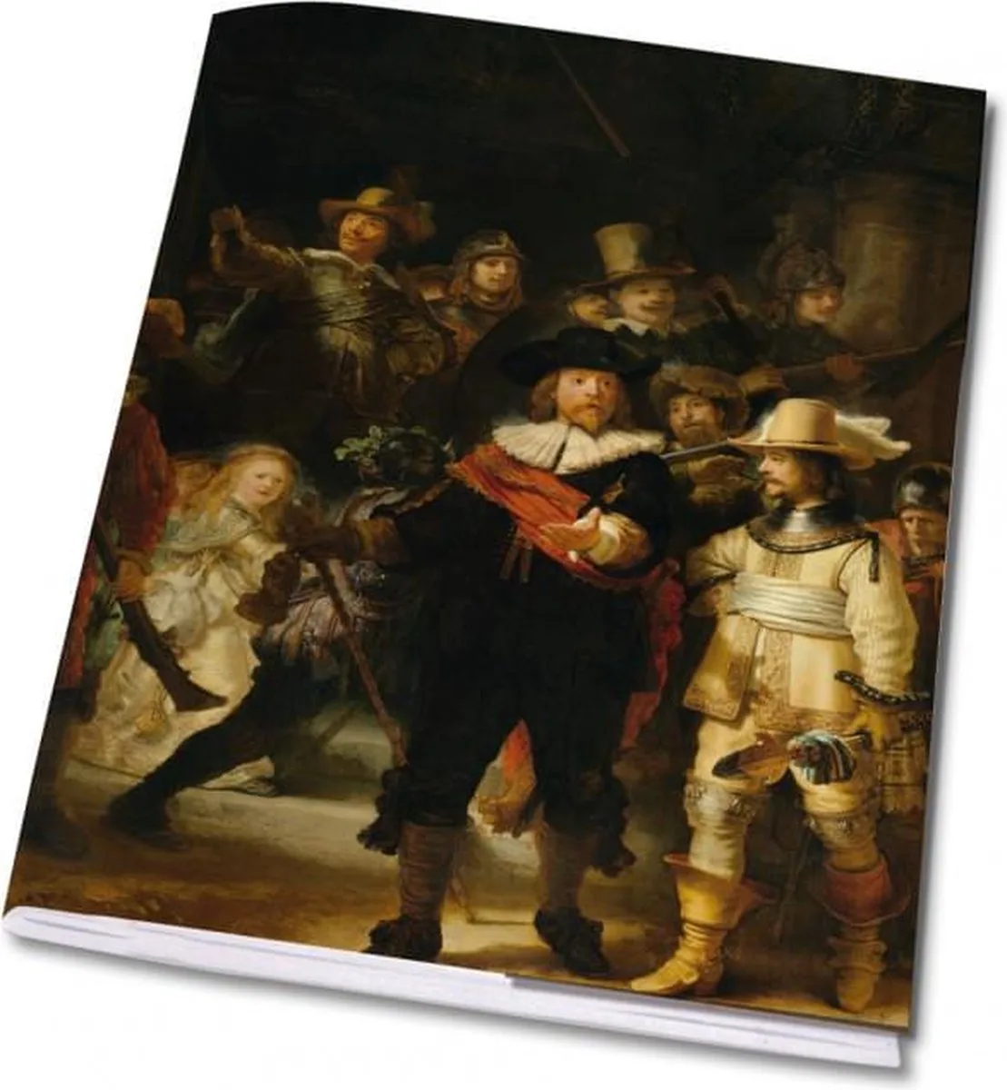 Schrift A5: De Nachtwacht/The Night Watch, Rembrandt van Rijn, Collection Rijksmuseum Amsterdam van Bekking & Blitz in De Nachtwacht, The Night Watch, Rembrandt van Rijn, Collection Rijksmuseum Amsterdam – productfoto