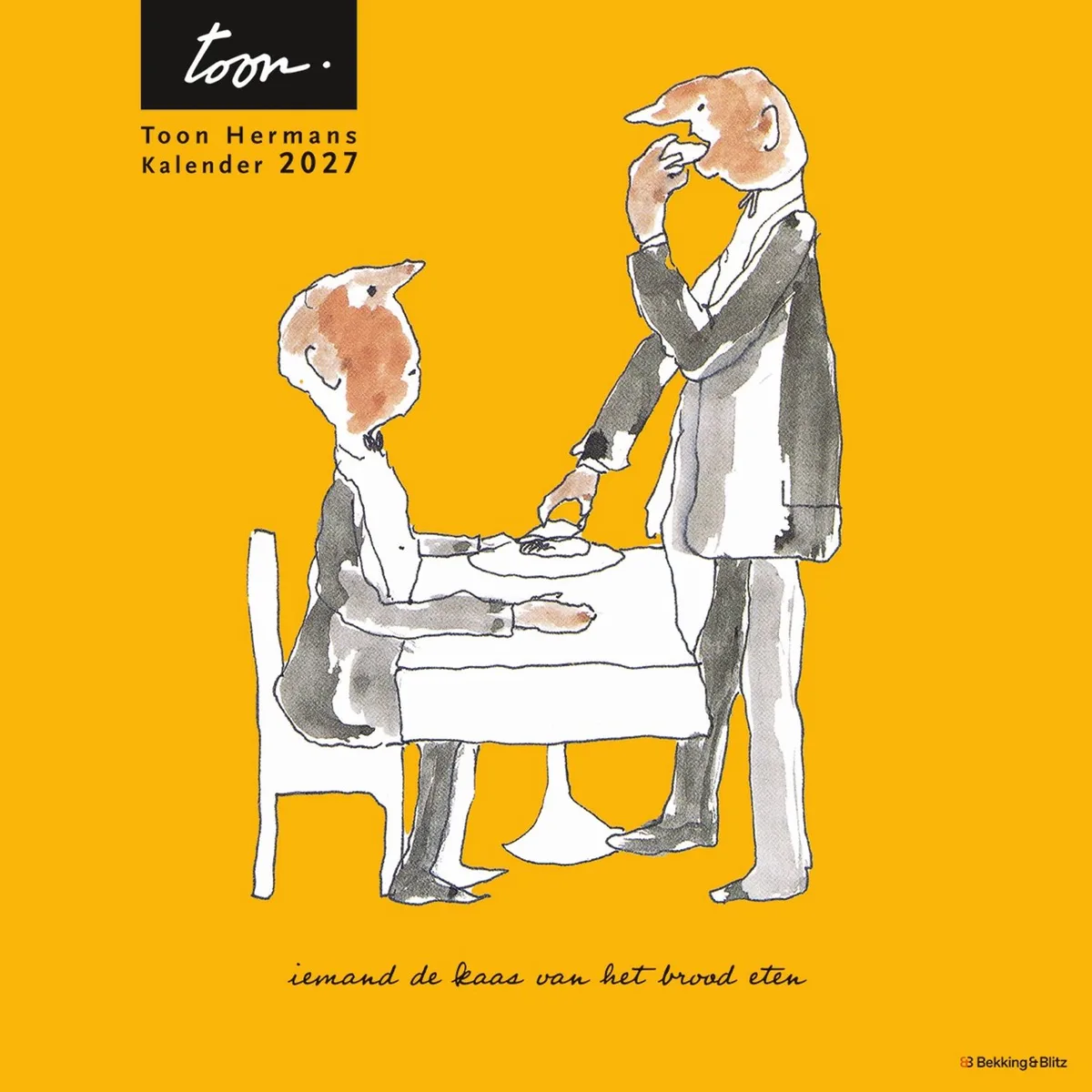 Toon Hermans Kalender 2027 van Bekking & Blitz in Geel – productfoto