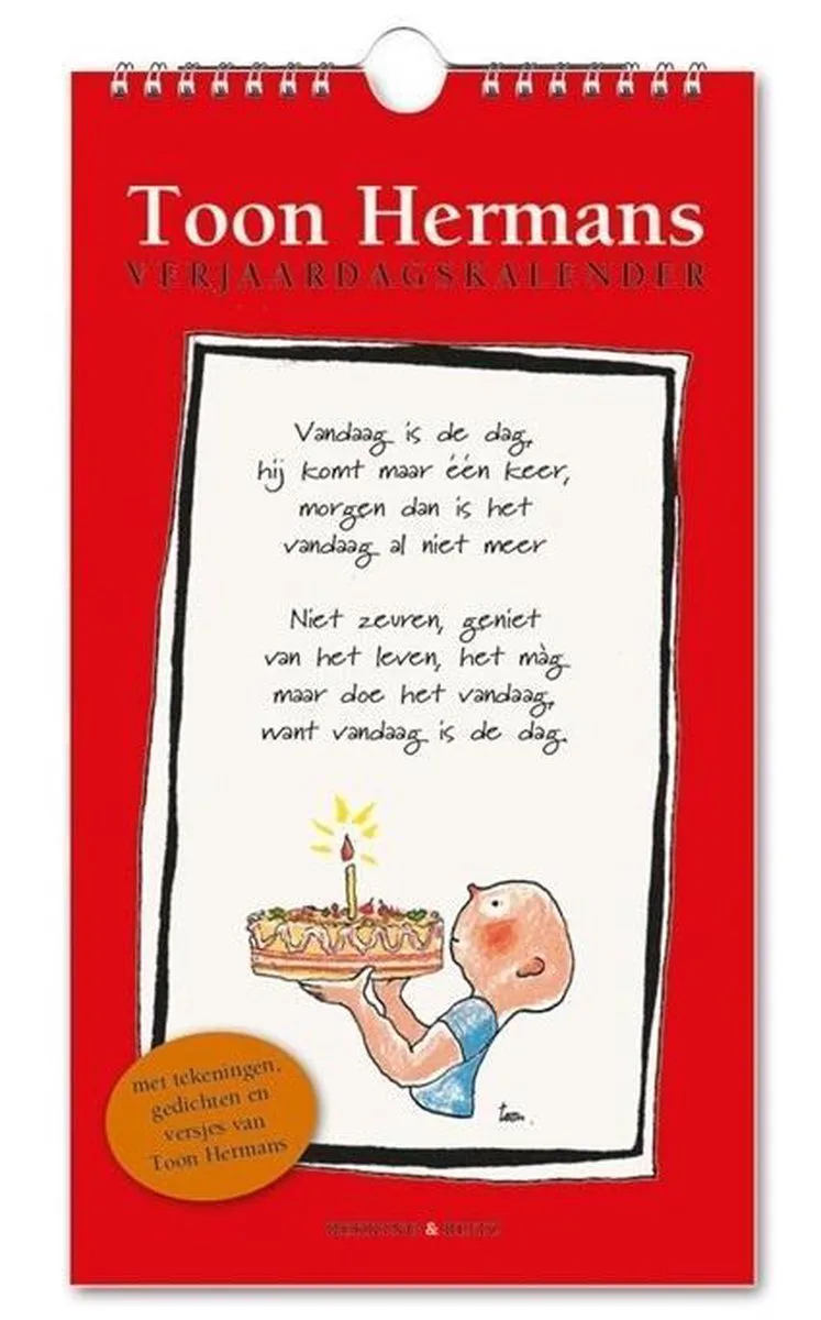 Toon Hermans Verjaardagskalender von Bekking & Blitz in Mehrfarbig – Produktfoto