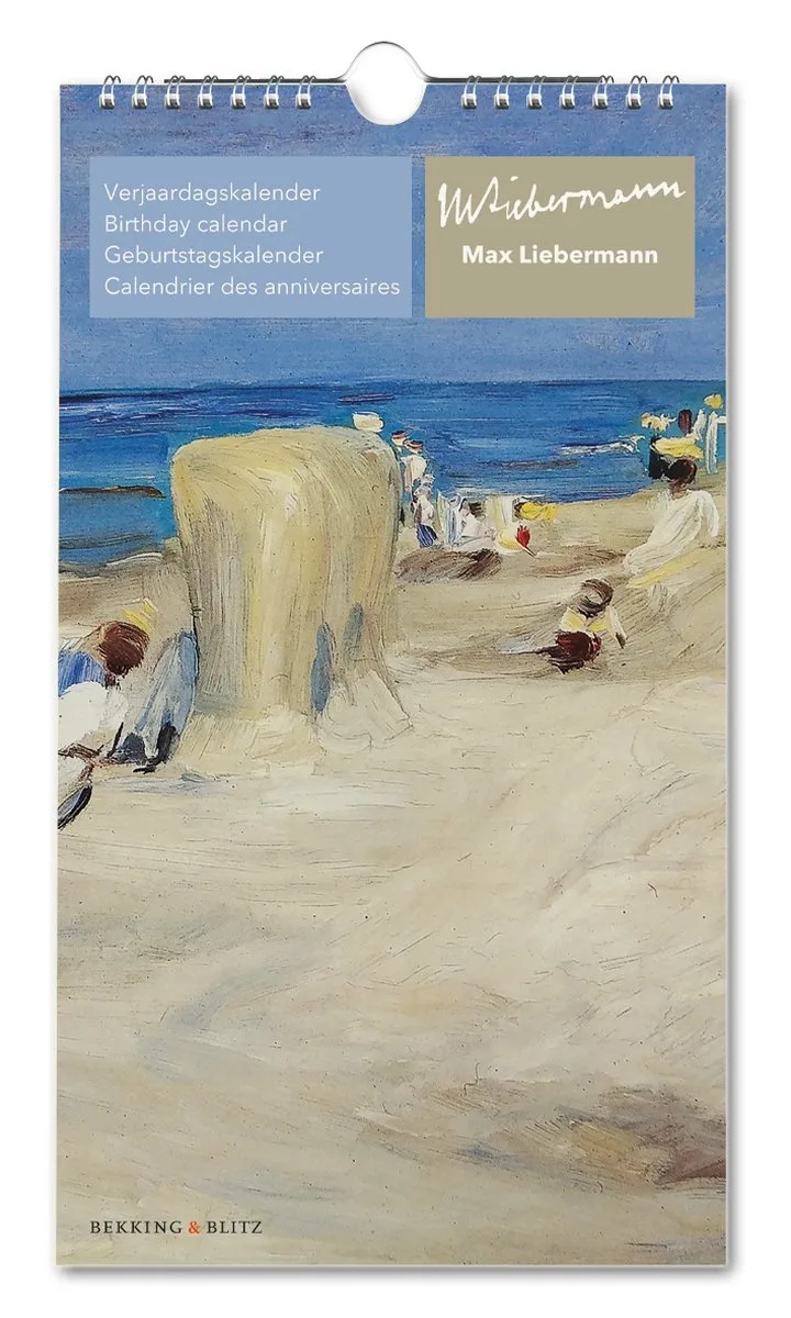 Verjaardagskalender – Kunstkalender – Museumkalender – Strandgezichten – Strandtaferelen - Max Liebermann fra Bekking & Blitz i Flerfarvet – produktbillede