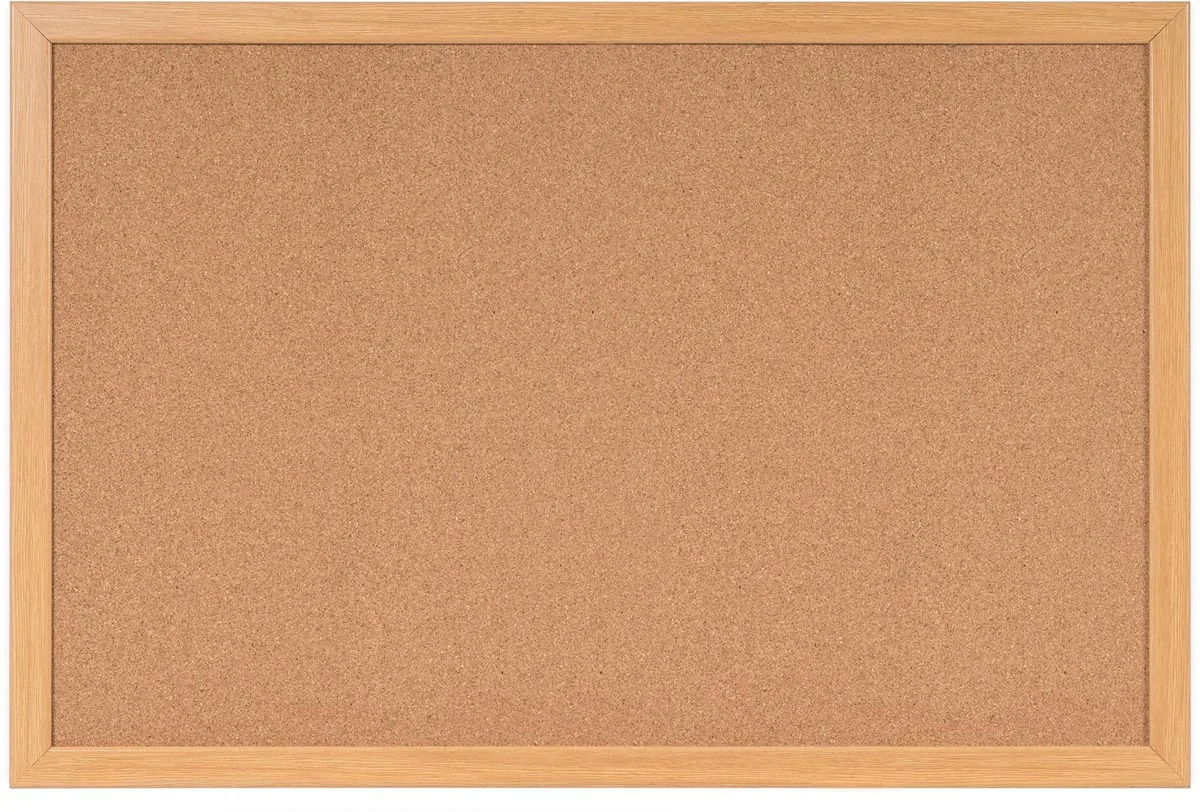 Earth Prime kurkbord, eiken kader, ft 120 x 90 cm de Bi-Office – photo produit