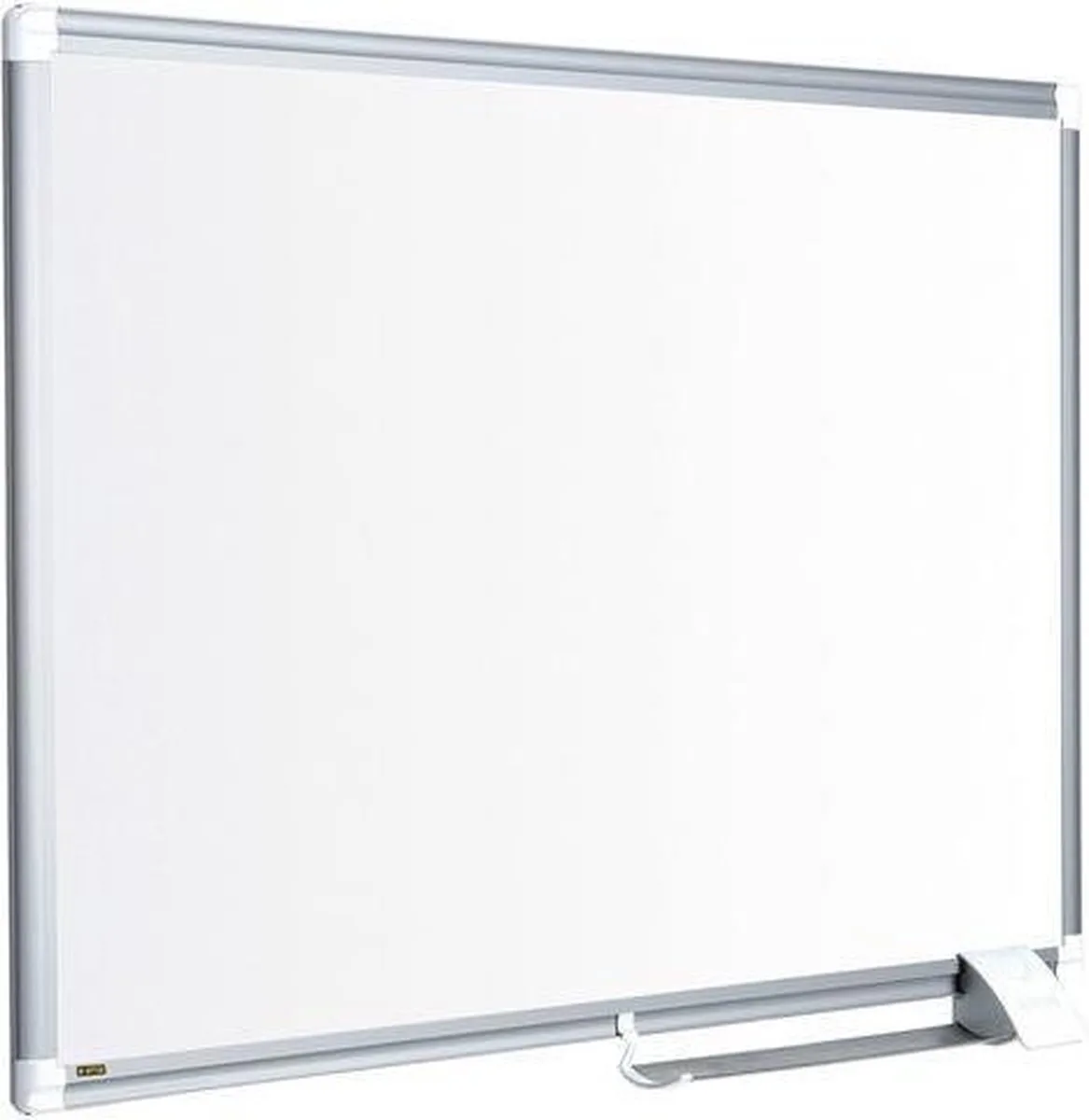 New Generation Maya Whiteboard, Magnetisch, Gelakt Staal, 600 x 450 mm von Bi-Office in Aluminium, Weiß – Produktfoto