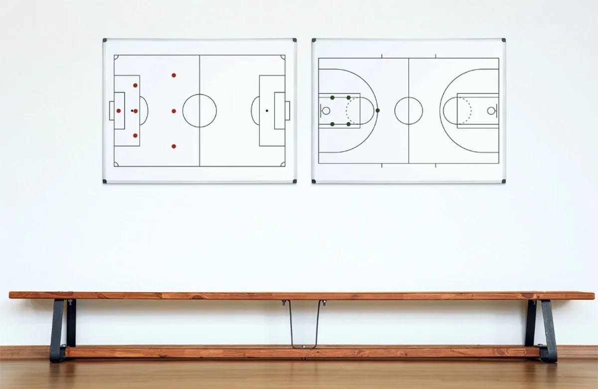 whiteboard voetbalveld, 600 x 450 mm von Bi-Office in Weiß – Produktfoto