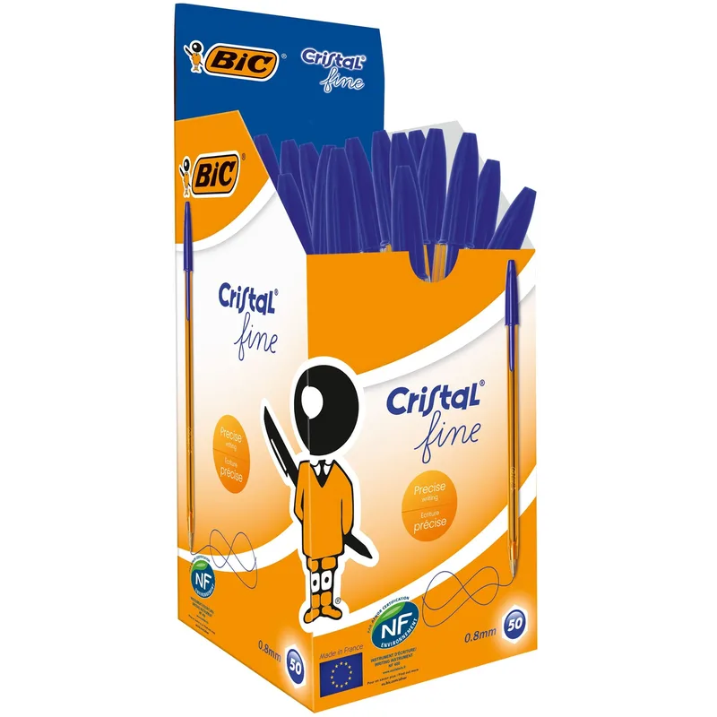 Balpen bic cristal f blauw | 50 stuks by BIC – product photo