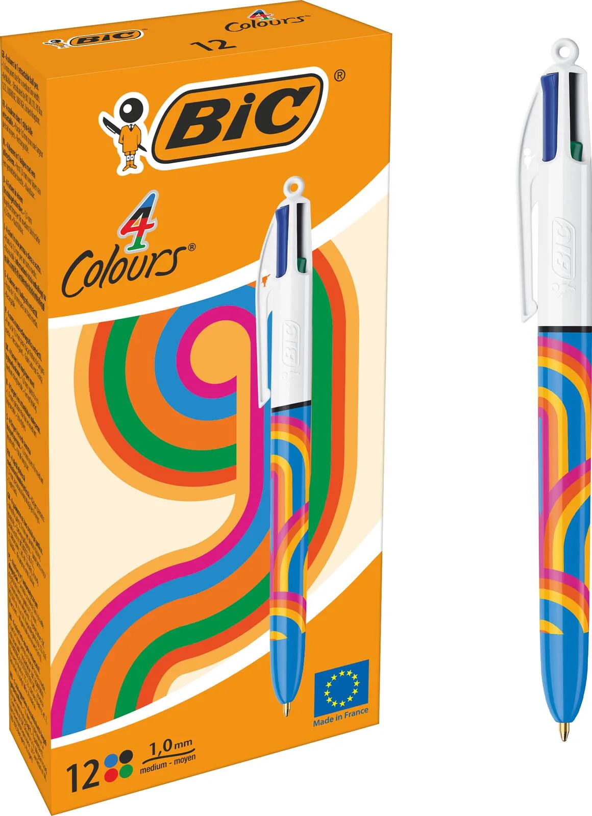 BIC® 4-Farben-Kugelschreiber 4 Colours, Schreibfarbe: farbsortiert van BIC – productfoto