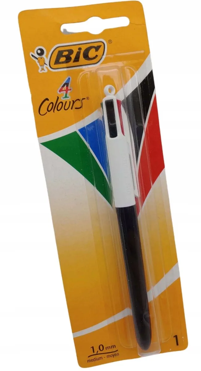 BIC 4-kleuren pen - Schrijf met stijl en gemak van BIC in Zwart – productfoto