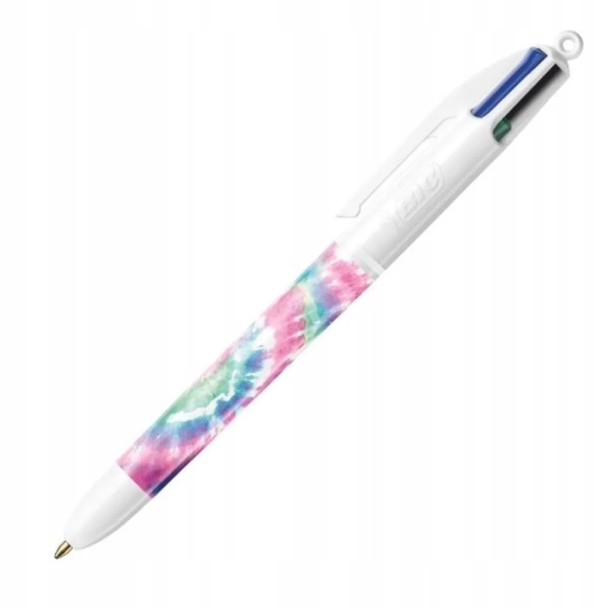 BIC 4 Kleuren Pen - Schrijfplezier tot 8km van BIC in Tie-dye design – productfoto