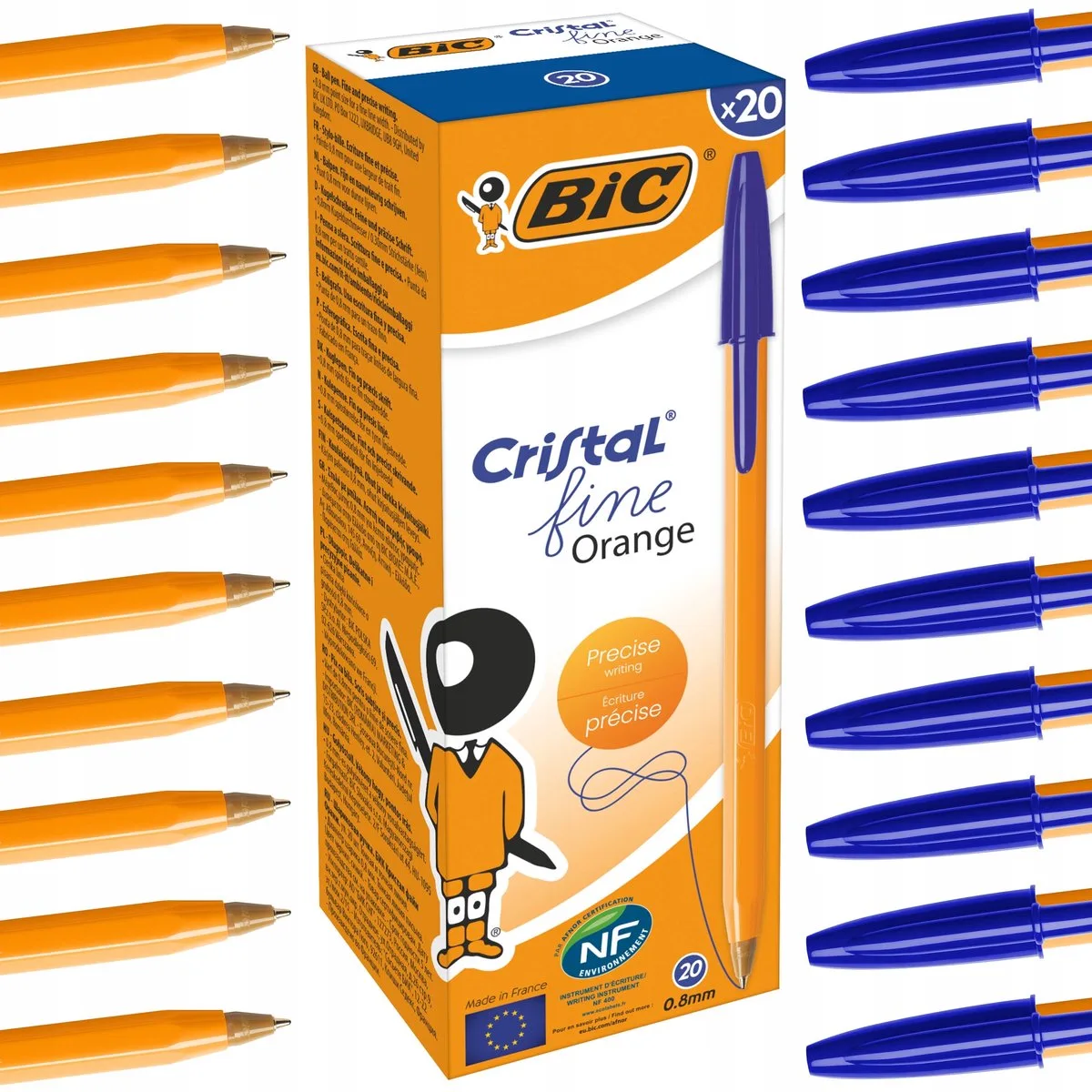 Bureau Pennen Blauw 20-delige set de BIC en Orange – photo produit