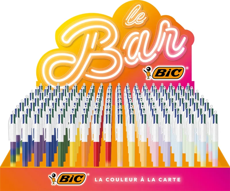 Colours BAR 4-kleurenbalpen, geassorteerde kleuren, navulling van 216 stuks by BIC – product photo