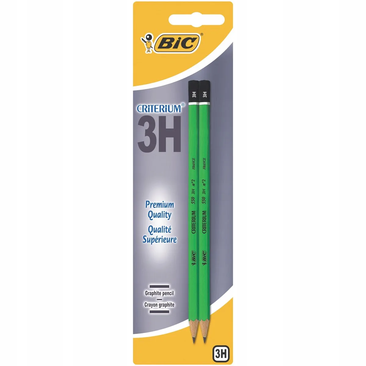 Criterium 550 3H Potlood - 2 stuks fra BIC i Grøn – produktbillede