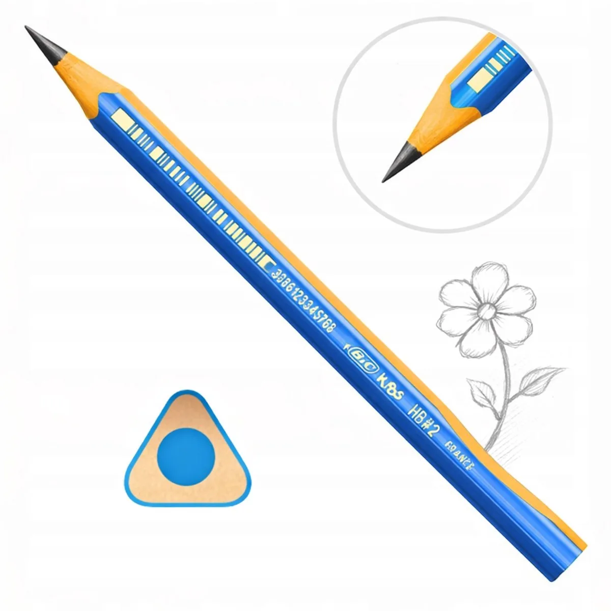 Dik Potlood HB - Ideaal voor Kinderen de BIC en Bleu – photo produit