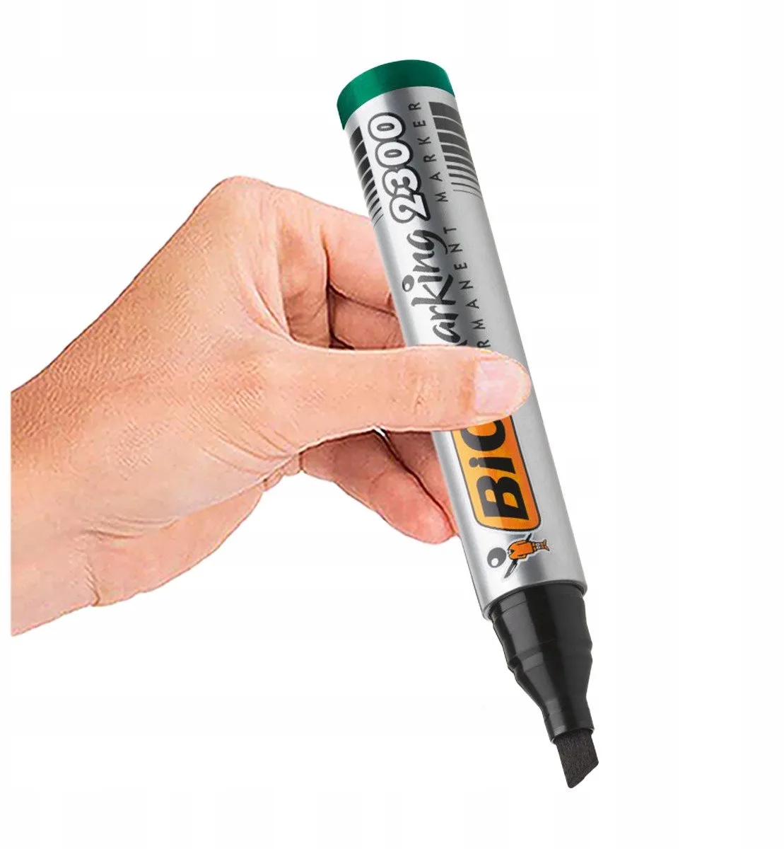 Groene Watervaste Stift met Vlakke Punt - Permanent van BIC in Groen – productfoto