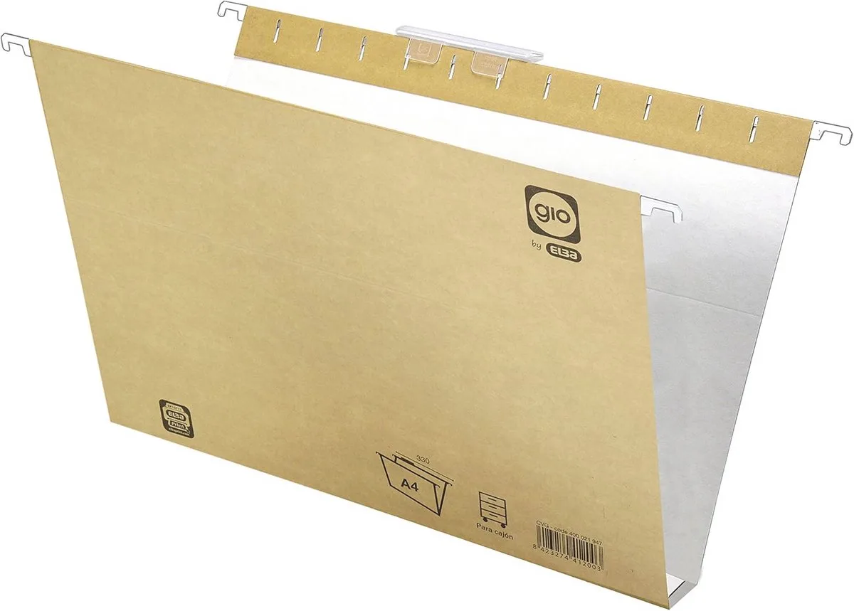 Hangmappen A4 met Volzichttabblad - 25 Stuks Kraftpapier Bicolor de BIC – photo produit