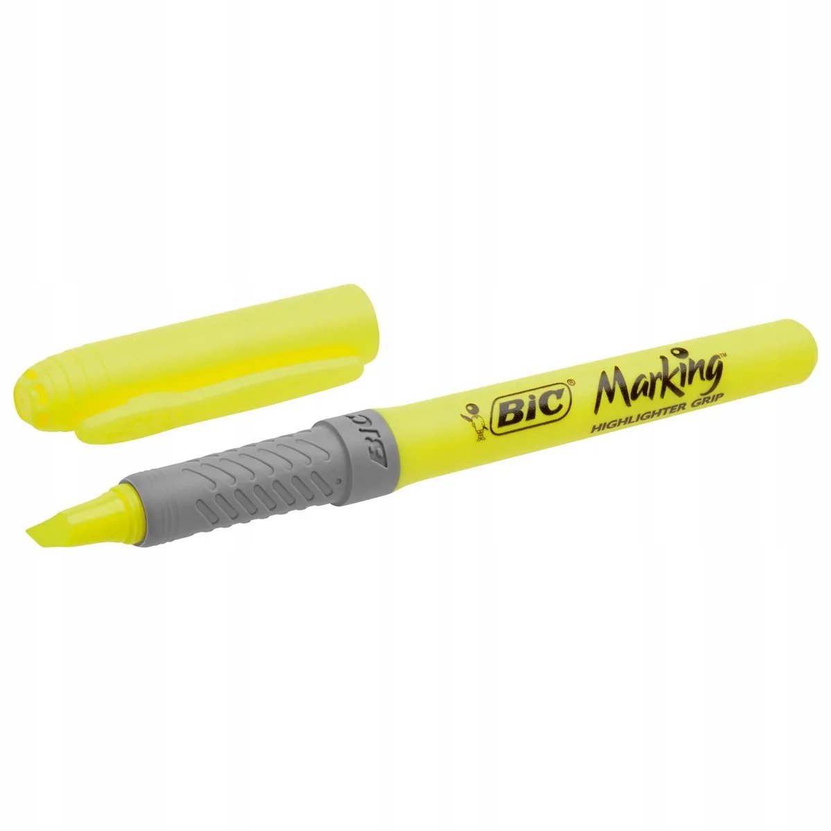 Highlighter Grip - Comfortabele grip en sneldrogende inkt by BIC in Yellow – product photo