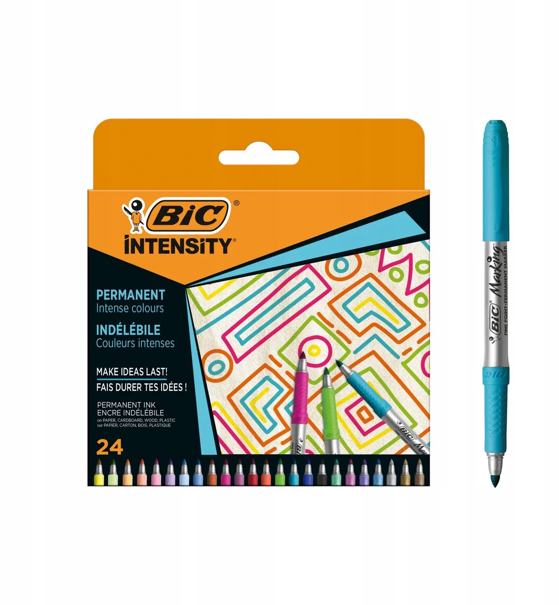 Intensity Markers Permanent 24 Kleuren: Intense, Pastel & Metallic by BIC in Multicolour – product photo