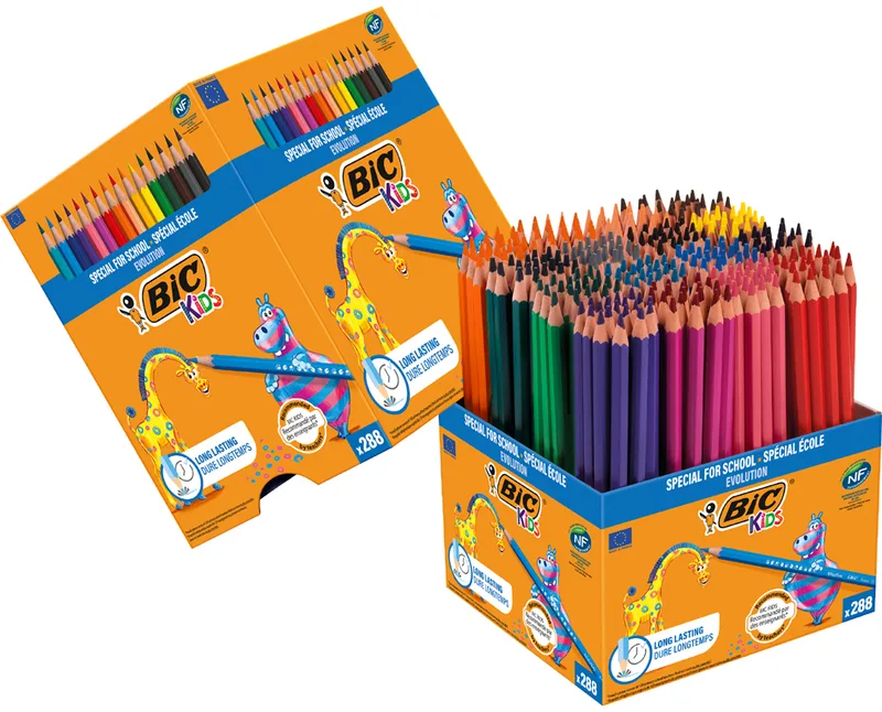KIDS Buntstifte Evolution ecolutions, 288er Kartonbox van BIC – productfoto