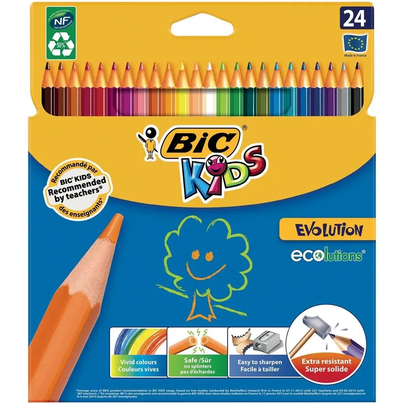 Kids kleurpotlood Ecolutions Evolution, doos van 24 stuks by BIC – product photo