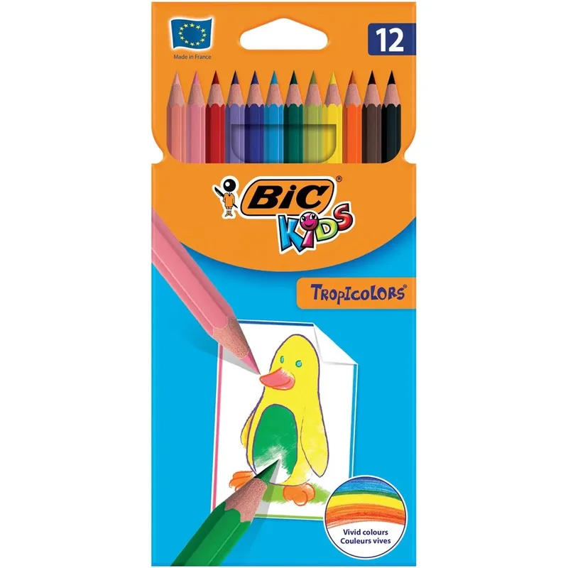 Kids kleurpotlood Tropicolors, etui van 12 stuks by BIC – product photo