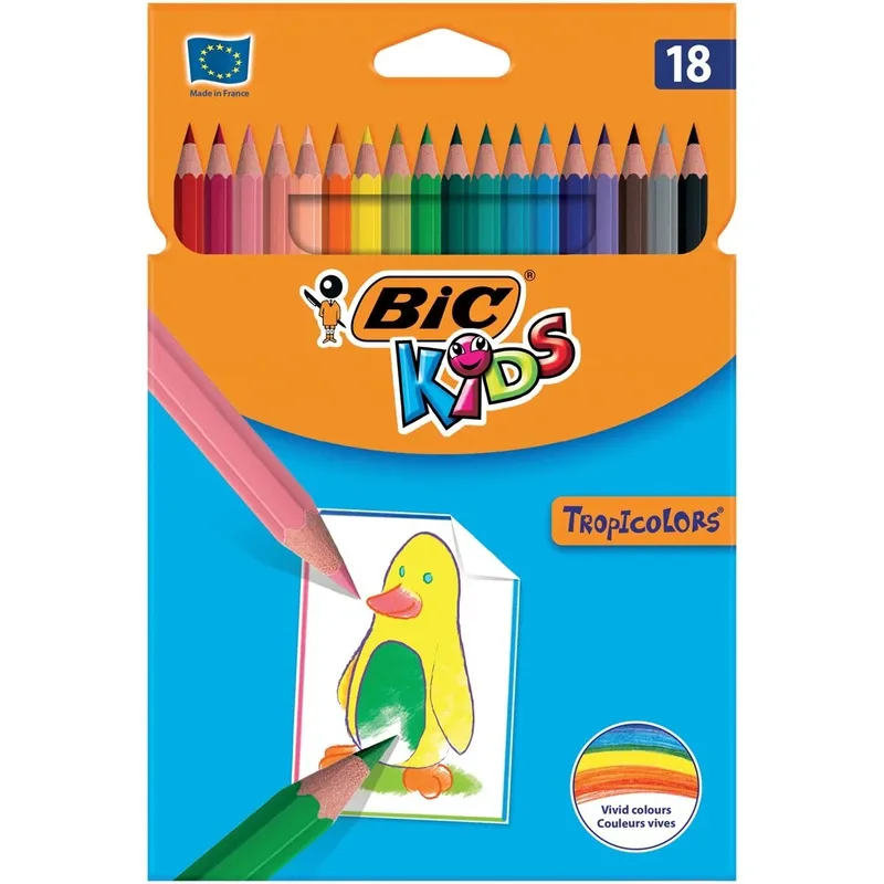 Kids kleurpotlood Tropicolors, etui van 18 stuks by BIC – product photo