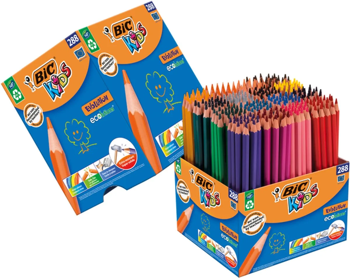 Kleurpotlood bickids ecolutions schoolbox 288st fra BIC – produktbillede