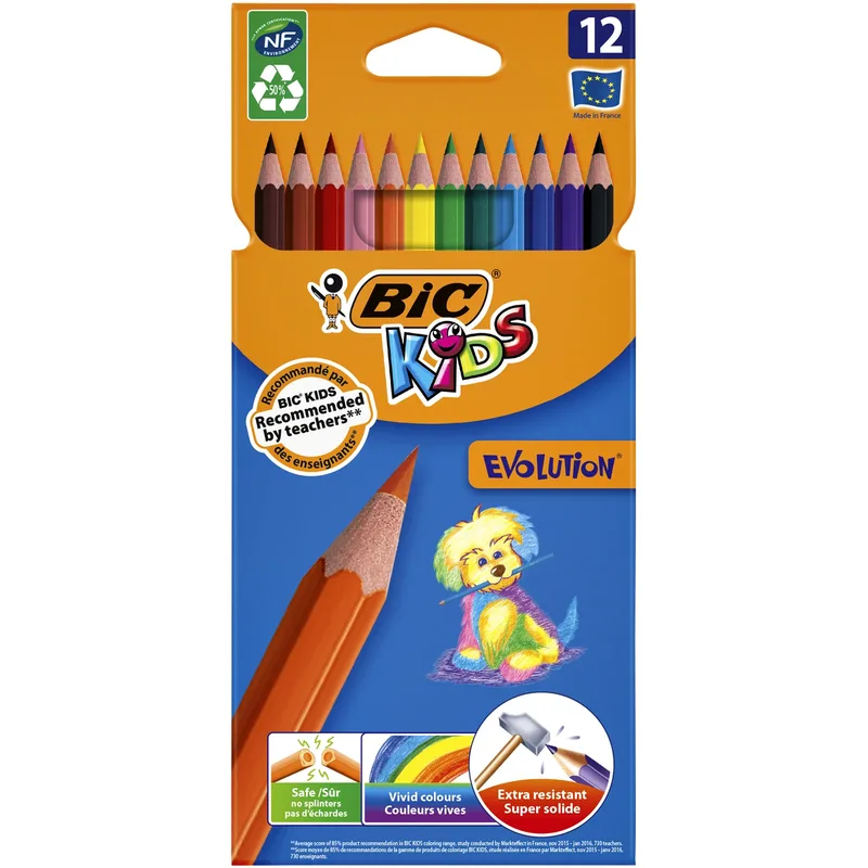 Kleurpotlood bickids evolution assorti de BIC – photo produit