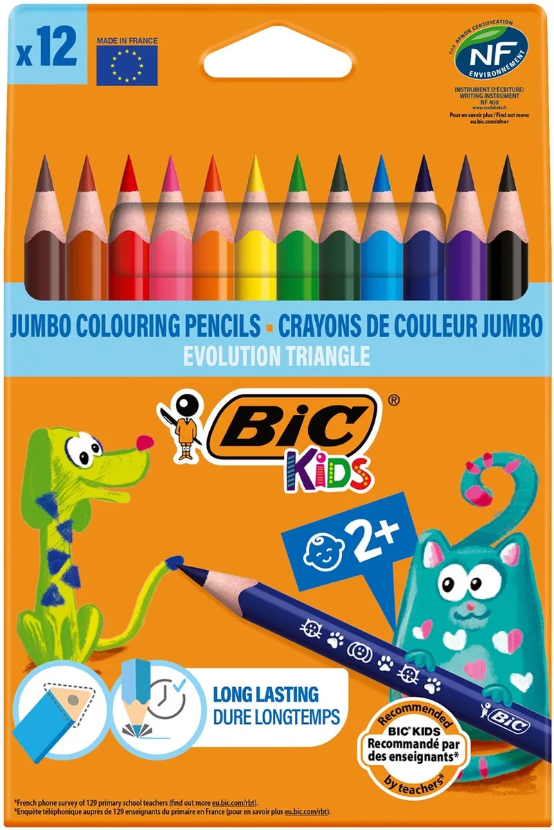 Kleurpotlood bickids evolution triangle assorti de BIC – photo produit