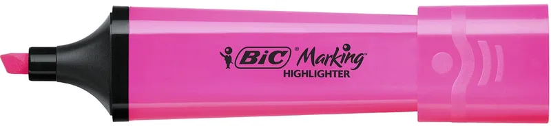 markeerstift Highlighter Flat, roze von BIC – Produktfoto